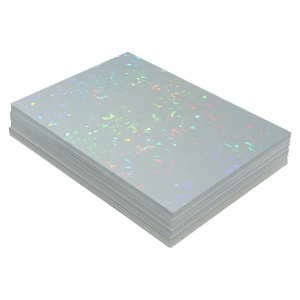 Vinil autoadhesivo Holografico Transparente Diamond-Cristal 20 Hojas A4