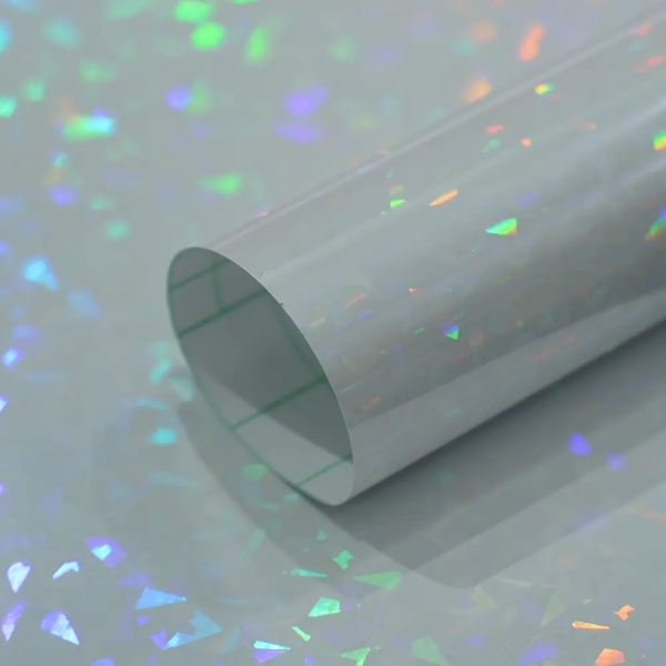 Vinil autoadhesivo Holografico Transparente Diamond-Cristal 20 Hojas A4 - Imagen 2