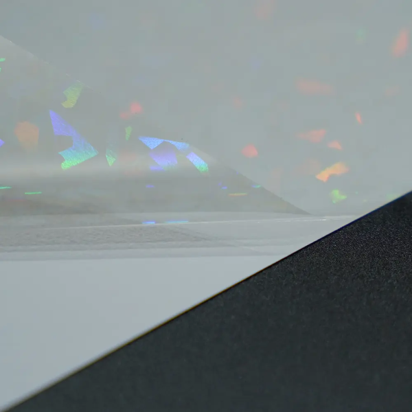 Vinil autoadhesivo Holografico Transparente Diamond-Cristal 20 Hojas A4 - Imagen 3