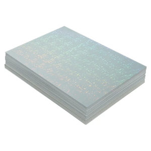 Vinil autoadhesivo Holografico Transparente Glitter 20 Hojas A4
