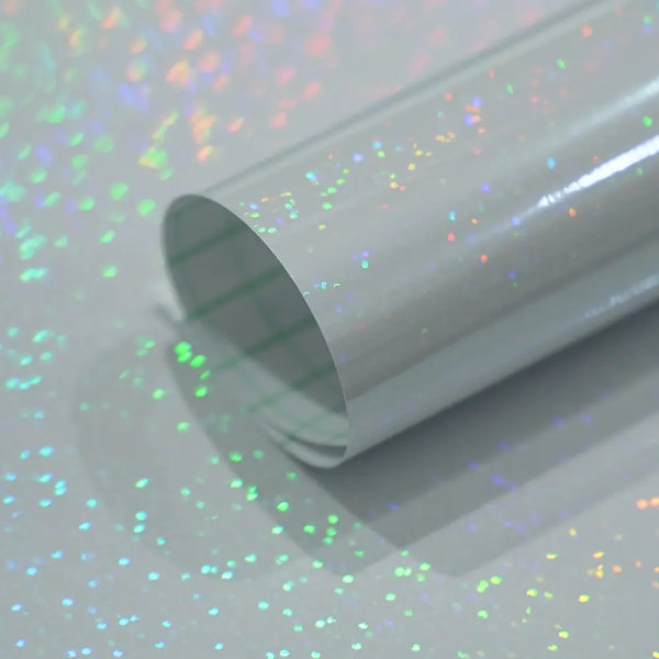 Vinil autoadhesivo Holografico Transparente Glitter 20 Hojas A4 - Imagen 2