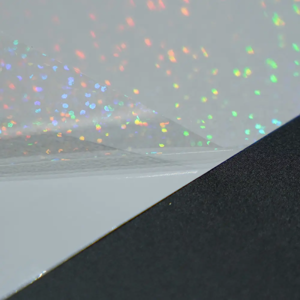 Vinil autoadhesivo Holografico Transparente Glitter 20 Hojas A4 - Imagen 3