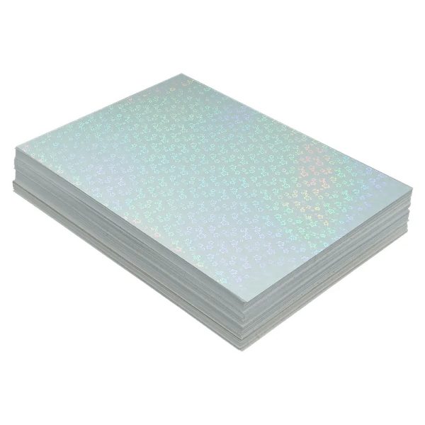 Vinil autoadhesivo Holografico Transparente Pentagram 20 Hojas A4