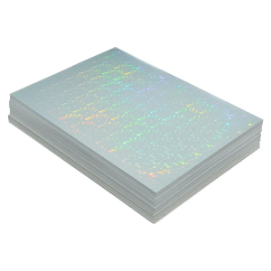 Vinil autoadhesivo Holografico Transparente Solid Star 20 Hojas A4