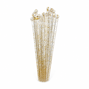 PALITOS DE ALTURA ACRILICOS DORADO 18cm x 20 UNIDADES
