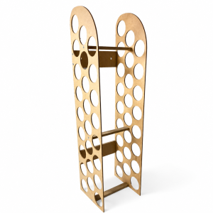 PORTA VINILES DE 75X20X20CM 25 HUECOS de 6cm MDDF LIJADO