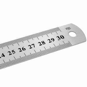 REGLA ACERO INOXIABLE DE 30CM (DOBE CARA)